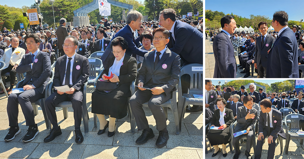 김문수 위원장, 제63주년 4.19혁명 기념식 참석